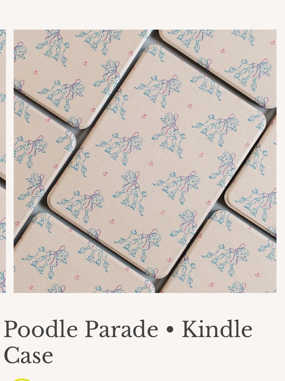 Poodle kindle case